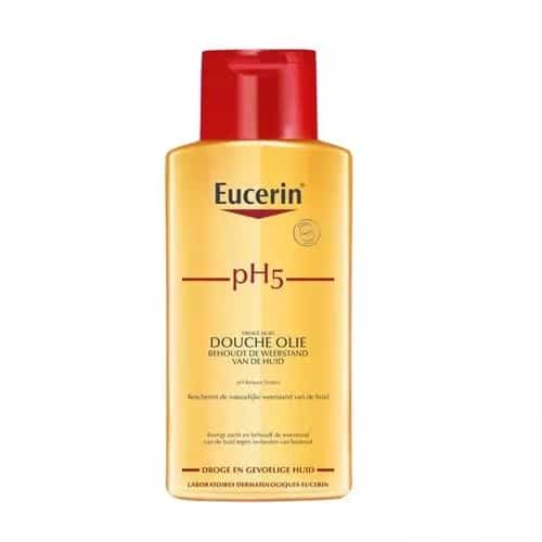 Elasticiteit fotografie cascade pH5 douche olie voor de gevoelige huid van Eucerin - huidproduct.nl